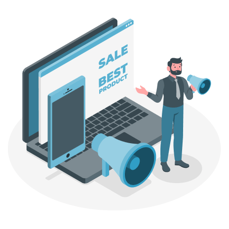 宣伝をしている人物